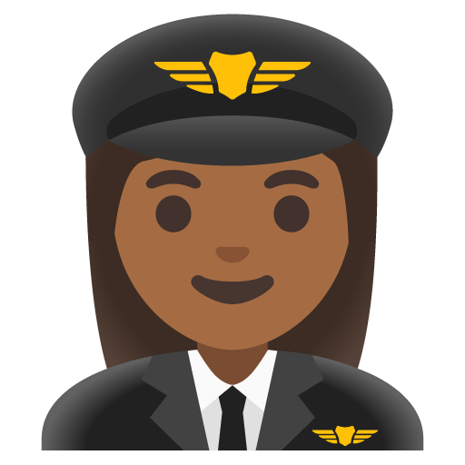 Piloto De Avião Mulher: Pele Morena Escura para Google 17.0