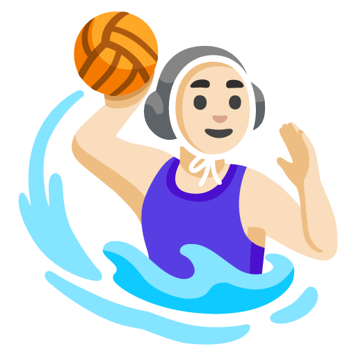 Жінка грає у водне поло: дуже світлий тон шкіри для Google 17.0