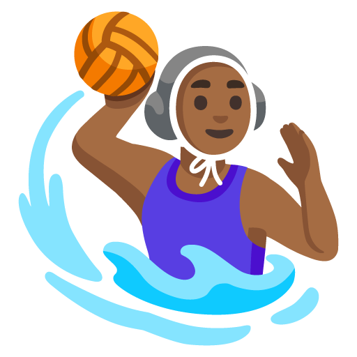 Mulher Jogando Polo Aquático: Pele Morena Escura para Google 17.0