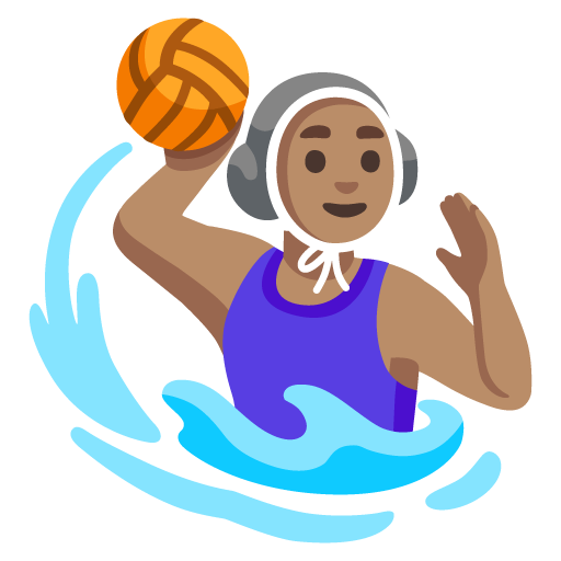 Mulher Jogando Polo Aquático: Pele Morena para Google 17.0