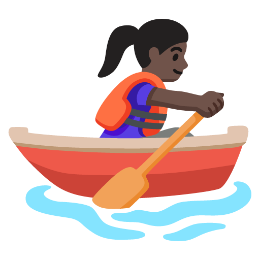 Mulher Remando: Pele Escura para Google 17.0