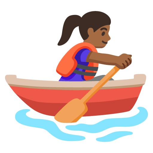 Mulher Remando: Pele Morena Escura para Google 17.0