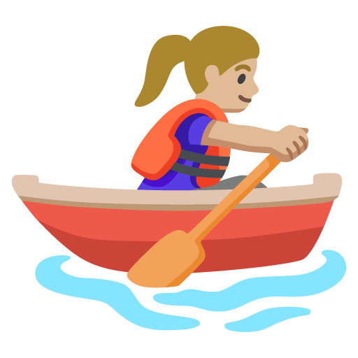 Mulher Remando: Pele Morena Clara para Google 17.0