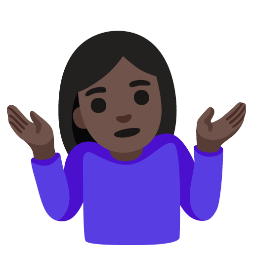 Mulher Dando De Ombros: Pele Escura para Google 17.0