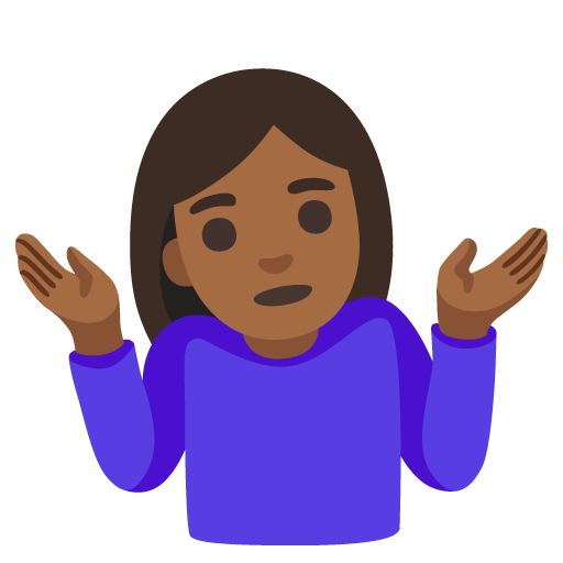 Mulher Dando De Ombros: Pele Morena Escura para Google 17.0