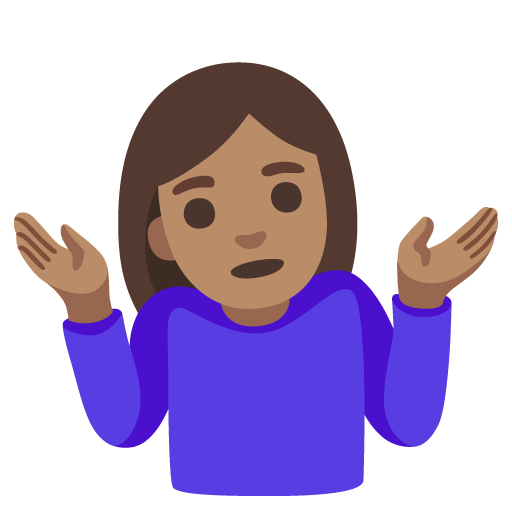 Жінка знизує плечима: середній тон шкіри для Google 17.0