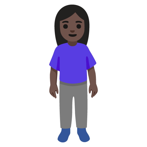 Mulher Em Pé: Pele Escura para Google 17.0