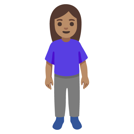 Mulher Em Pé: Pele Morena para Google 17.0