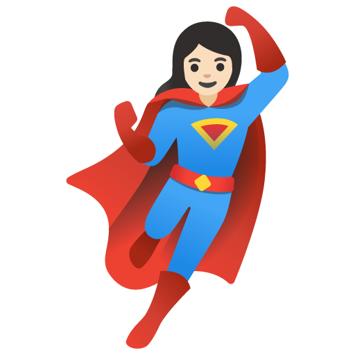 Super-Heroína: Pele Clara para Google 17.0