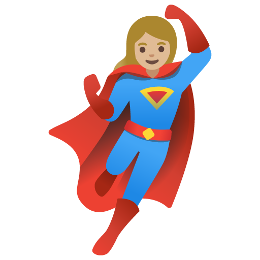 Super-Heroína: Pele Morena Clara para Google 17.0