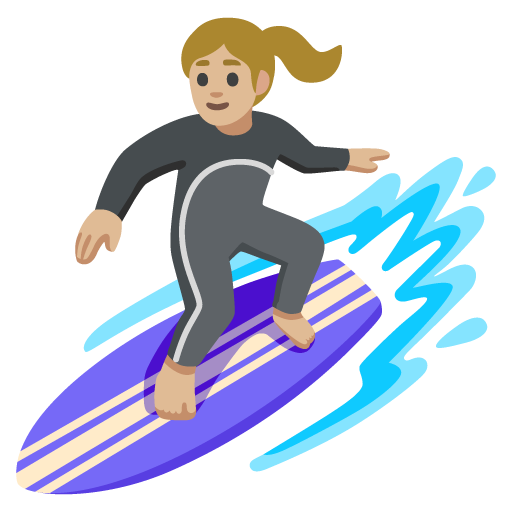 Mulher Surfista: Pele Morena Clara para Google 17.0