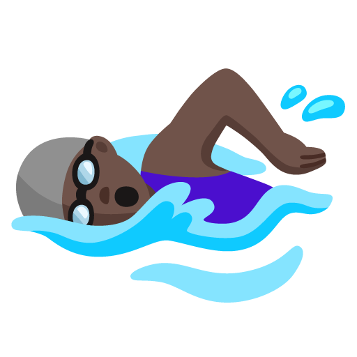 Mulher Nadando: Pele Escura para Google 17.0