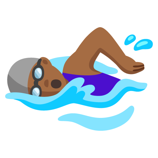 Mulher Nadando: Pele Morena Escura para Google 17.0