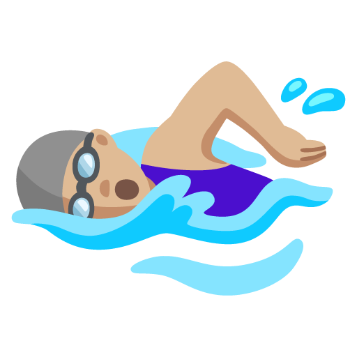 Mulher Nadando: Pele Morena Clara para Google 17.0