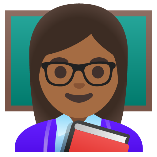 Professora: Pele Morena Escura para Google 17.0