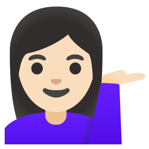 Mulher Com A Palma Virada Para Cima: Pele Clara para Google 17.0