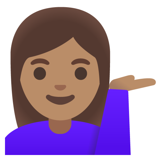 Жінка тягне руку: середній тон шкіри для Google 17.0