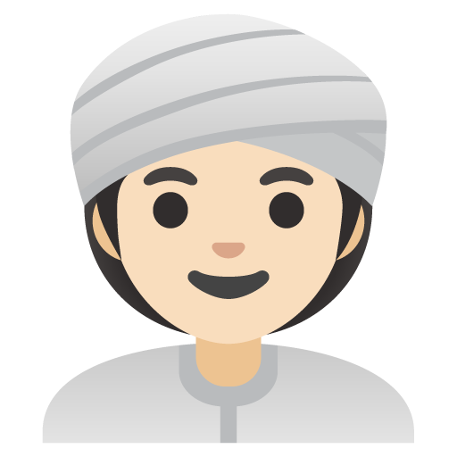 Mulher Com Turbante: Pele Clara para Google 17.0