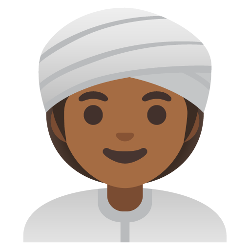 Mulher Com Turbante: Pele Morena Escura para Google 17.0