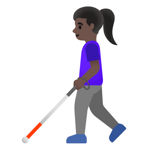 Mulher Com Bengala Para Cego: Pele Escura para Google 17.0
