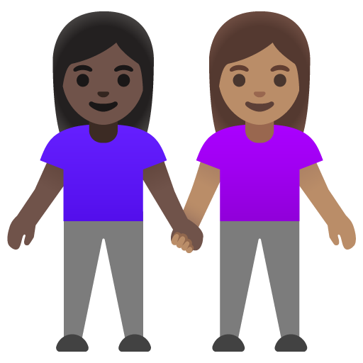 Duas Mulheres De Mãos Dadas: Pele Escura, Pele Morena para Google 17.0