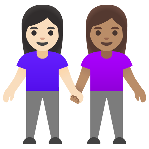 Duas Mulheres De Mãos Dadas: Pele Clara, Pele Morena para Google 17.0