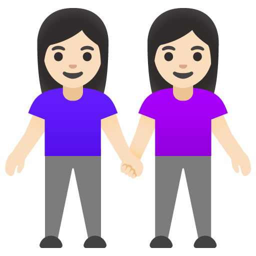 Duas Mulheres De Mãos Dadas: Pele Clara para Google 17.0