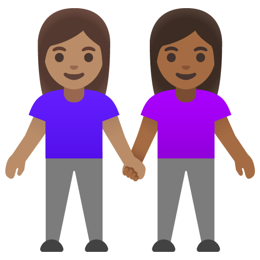 Duas Mulheres De Mãos Dadas: Pele Morena, Pele Morena Escura para Google 17.0