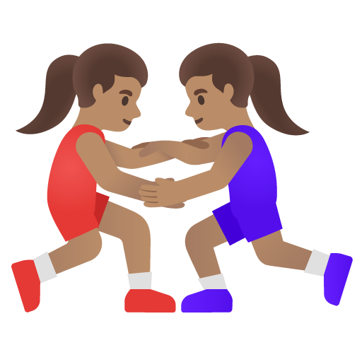 Women Wrestling: Medium Skin Tone для Google 17.0
