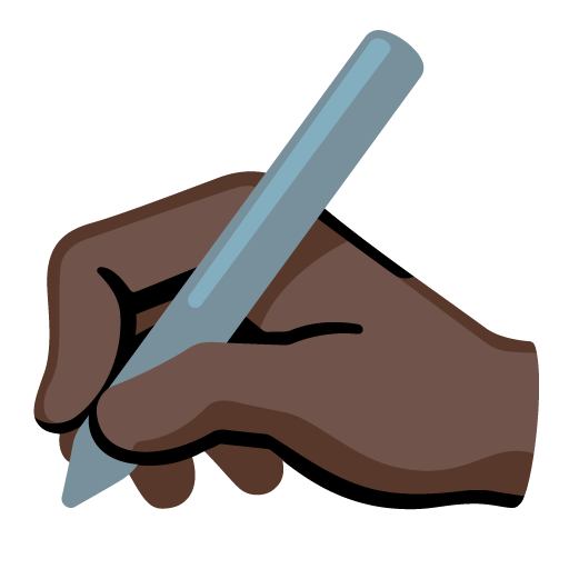 Пишущая рука: очень темный тон кожи для Google 17.0