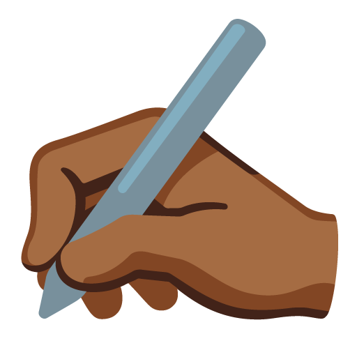 Escrevendo À Mão: Pele Morena Escura para Google 17.0