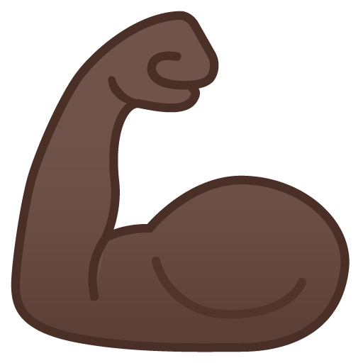 Napnutý biceps: Tmavý Odstín Pleti Napnutý biceps: Tmavý Odstín Pleti