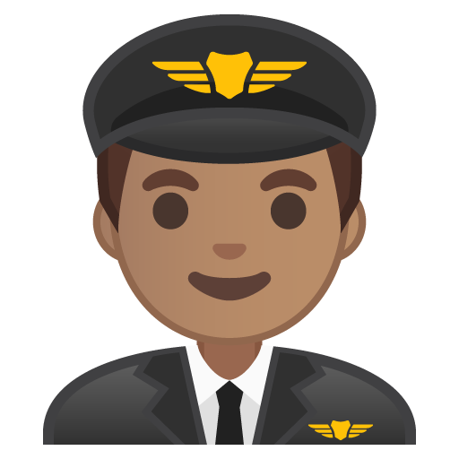 Muž pilot: Střední Odstín Pleti Muž pilot: Střední Odstín Pleti