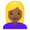 Žena: Středně Tmavý Odstín Pleti, Blond Vlasy Žena: Středně Tmavý Odstín Pleti, Blond Vlasy
