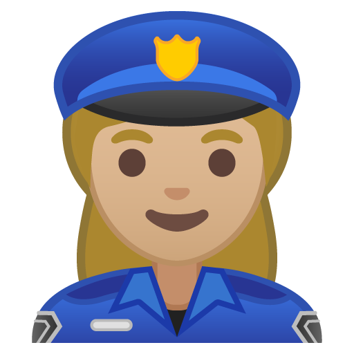 Policistka: Středně Světlý Odstín Pleti Policistka: Středně Světlý Odstín Pleti