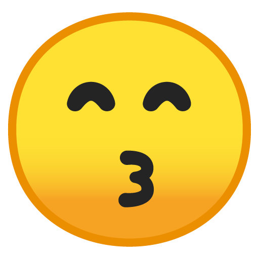 Faccina Che Bacia Con Occhi Sorridenti