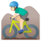 Ciclista Uomo Di Mountain Bike: Carnagione Chiara