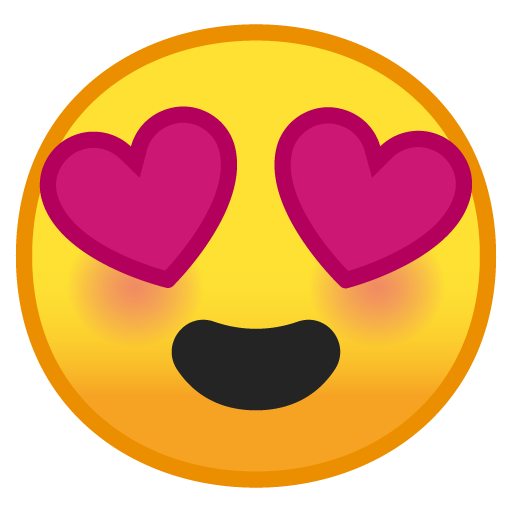 Faccina Con Sorriso E Occhi A Cuore
