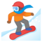 Persona Sullo Snowboard: Carnagione Medio-Scura