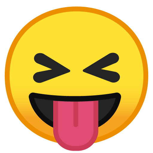 Faccina Con Un Gran Sorriso Che Mostra La Lingua