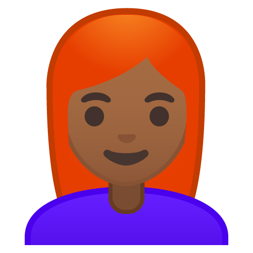 Donna: Carnagione Medio-Scura, Capelli Rossi