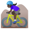 Ciclista Donna Di Mountain Bike: Carnagione Scura
