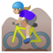 Ciclista Donna Di Mountain Bike: Carnagione Medio-Chiara