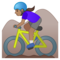Ciclista Donna Di Mountain Bike: Carnagione Media
