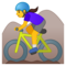 Ciclista Donna Di Mountain Bike