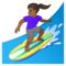Surfista Donna: Carnagione Medio-Scura