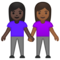 Due Donne Che Si Tengono Per Mano: Carnagione Scura, Carnagione Medio-Scura