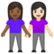 Due Donne Che Si Tengono Per Mano: Carnagione Medio-Scura, Carnagione Chiara