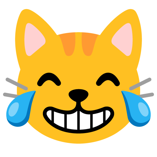 Смеющийся до слез кот