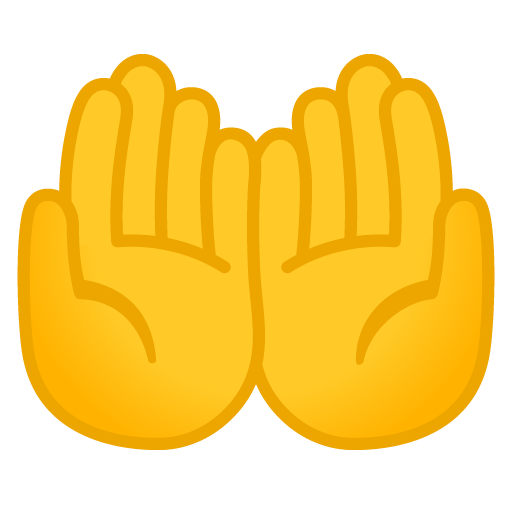 एक साथ ऊपर की ओर हथेलियाँ